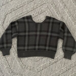 Vintage Havana Gray and Black Plaid Sweater